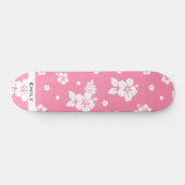 Aloha Pink Classic Hawaiian Seamless Pattern Skateboard (Horizontaal)