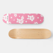 Aloha Pink Classic Hawaiian Seamless Pattern Skateboard (Horizontaal)
