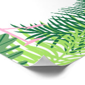 Aloha Pink Flamingo Tropical Wedding Seating Plan Poster (Hoek)