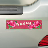 Aloha Pink Hibiscus Decoratieve Bumpersticker (Op auto)