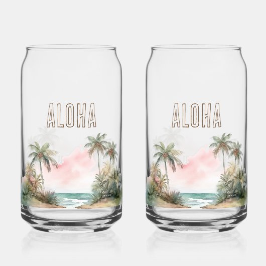 Aloha Plage tropicale Palmiers (Recto)