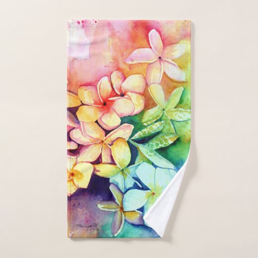 Aloha Plumeria Blossom Bad Handdoek (Handdoek)