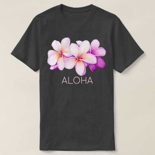 Aloha Plumeria Hawaiian TShirt (Design devant)