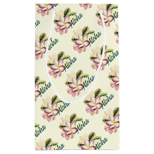 Aloha Plumeria Klein Cadeauzakje (Achterkant)