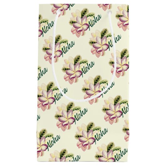 Aloha Plumeria Klein Cadeauzakje (Voorkant)