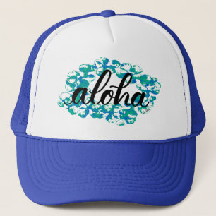Aloha Plumeria Lei Trucker Hat Pet