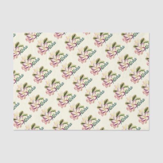 Aloha Plumeria Tissuepapier (Voorkant)