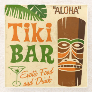 Aloha Poster Glazen Onderzetter