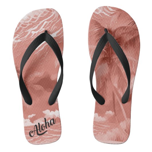 Aloha print slippers - teenslippers (Voetbed)