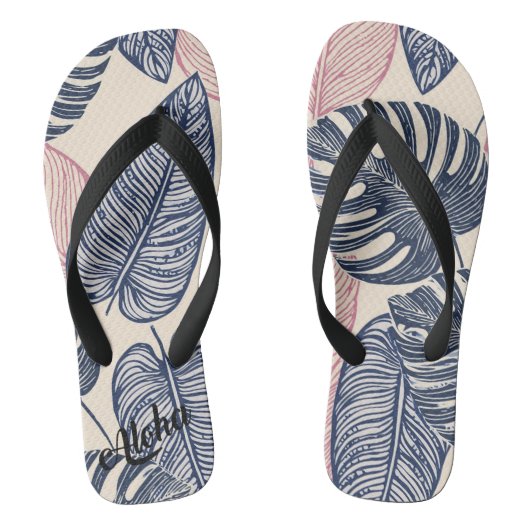 Aloha print slippers - teenslippers (Voetbed)