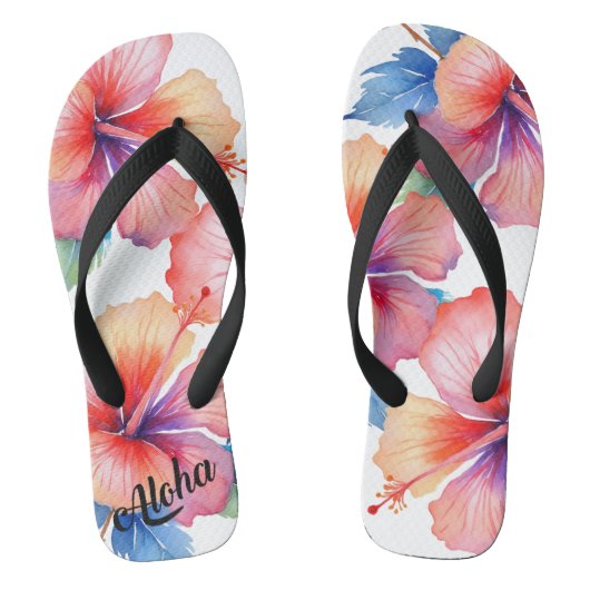 Aloha print slippers - teenslippers (Voetbed)