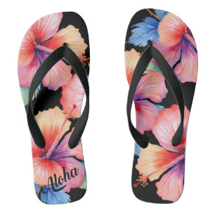 Aloha print slippers - teenslippers