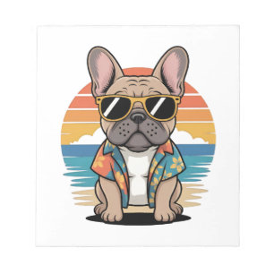 Aloha Pup  Cool Franse Bulldog Beach Vibes Notitieblok