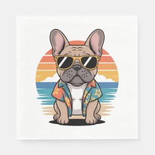 Aloha Pup – Coole Franse Bulldog Strandvibes Servet