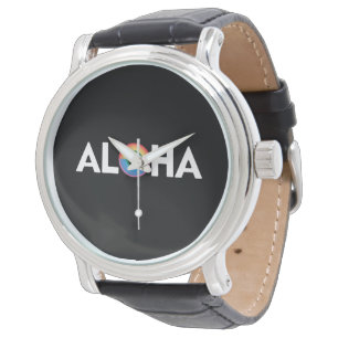 Aloha Rainbow Island Hawaii Pride LGBTQ Horloge