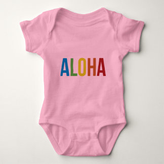 Aloha Rainbow Pink Romper