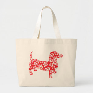 Aloha Red Doxies Grote Tote Bag