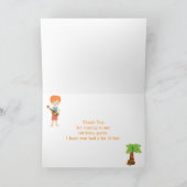 Aloha Red Hair Boy Carte de remerciements (Intérieur)