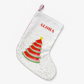Aloha Red Watermelon Tree Small Kerststop Kleine Kerstsok (Voorkant (Hangend))