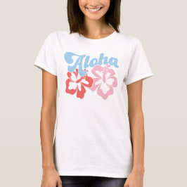 Aloha Retro Distressed Hibiscus T-shirt