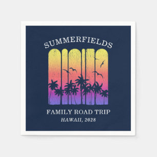 Aloha Retro Tropical Road Trip Matching Family Servet