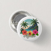 Aloha Ronde Button 3,2 Cm (Voorkant /achterkant)