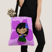 Aloha sac violet hawaïen de plage de fille de (De près)