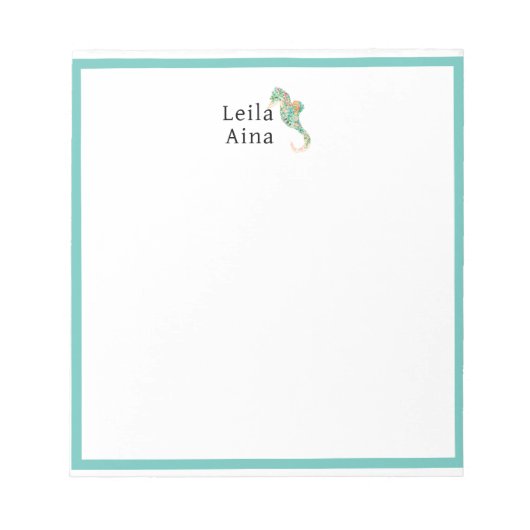 Aloha Seahorse Notitieblok (Voorkant)