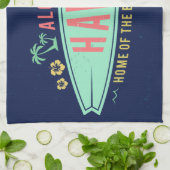 Aloha serviette de main hawaïenne de surfer (Plié)