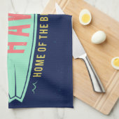 Aloha serviette de main hawaïenne de surfer (Quart Plié)