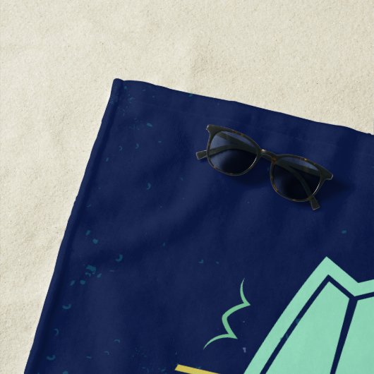 Aloha serviette de plage hawaïenne de surfer (En situation)