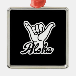 Aloha Shaka Hand, Hang Loose bord Metalen Ornament
