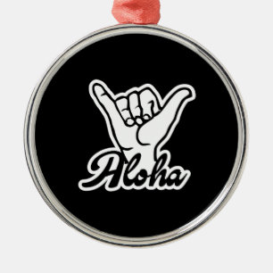 Aloha Shaka Hand, Hang Loose bord Metalen Ornament