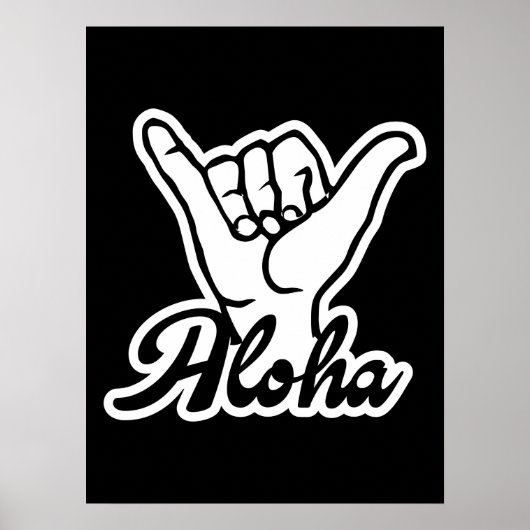 Aloha Shaka Hand, Hang Loose bord Poster (Voorkant)