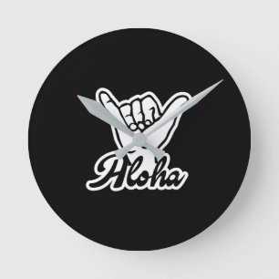 Aloha Shaka Hand, Hang Loose bord Ronde Klok