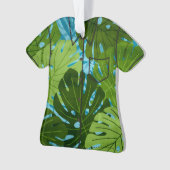 Aloha Shirt en feuille de monstère hawaïenne aquar (devant)