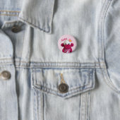 Aloha Sock Monkey Button (In situ)