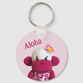 Aloha Sock Monkey Sleutelhanger (Voorkant)