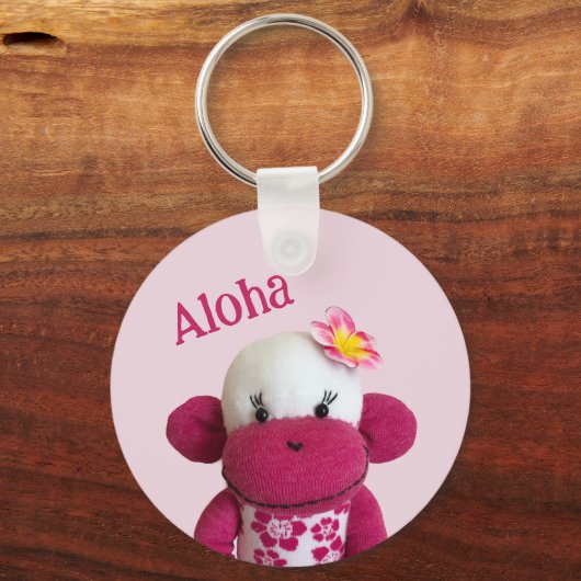 Aloha Sock Monkey Sleutelhanger (Voorkant)