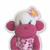 Aloha Sock Monkey Sticker (Voorkant)