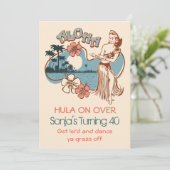 Aloha Sonja 40e invitation personnalisée (Debout devant)