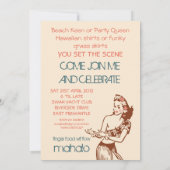 Aloha Sonja 40e invitation personnalisée (Dos)