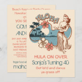 Aloha Sonja 40e invitation personnalisée (Devant / Derrière)