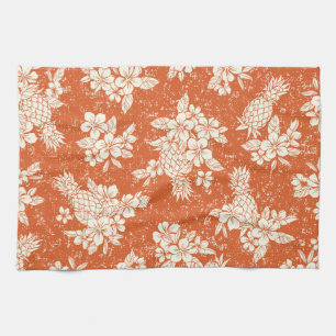 Aloha Spirit: harmonie tussen Hibiscus en ananas. Theedoek