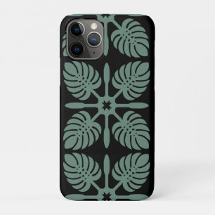Aloha Spirit Hawaiaanse quilt - Monstera & Peddels iPhone 11 Pro Hoesje