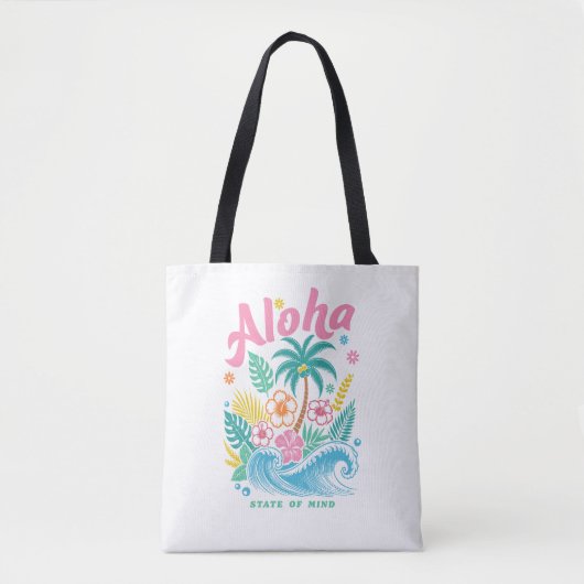 "Aloha State of Mind" Funny Boho Coastal  Draagtas (Voorkant)