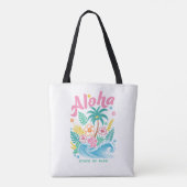 "Aloha State of Mind" Funny Boho Coastal  Draagtas (Achterkant)