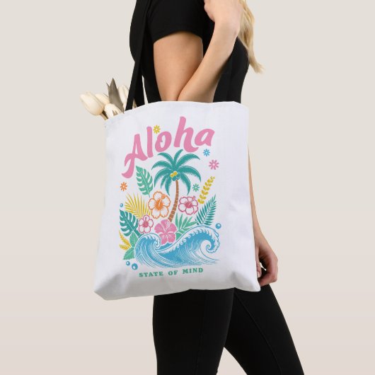 "Aloha State of Mind" Funny Boho Coastal Draagtas (Dichtbij)