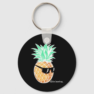 Aloha Stranden Ananas Zomer Strand Tropisch Vrije Sleutelhanger