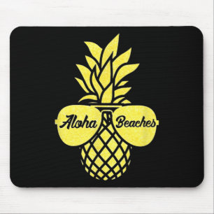 Aloha Stranden Gele Ananas Gift Hawaii Zonnebrille Muismat